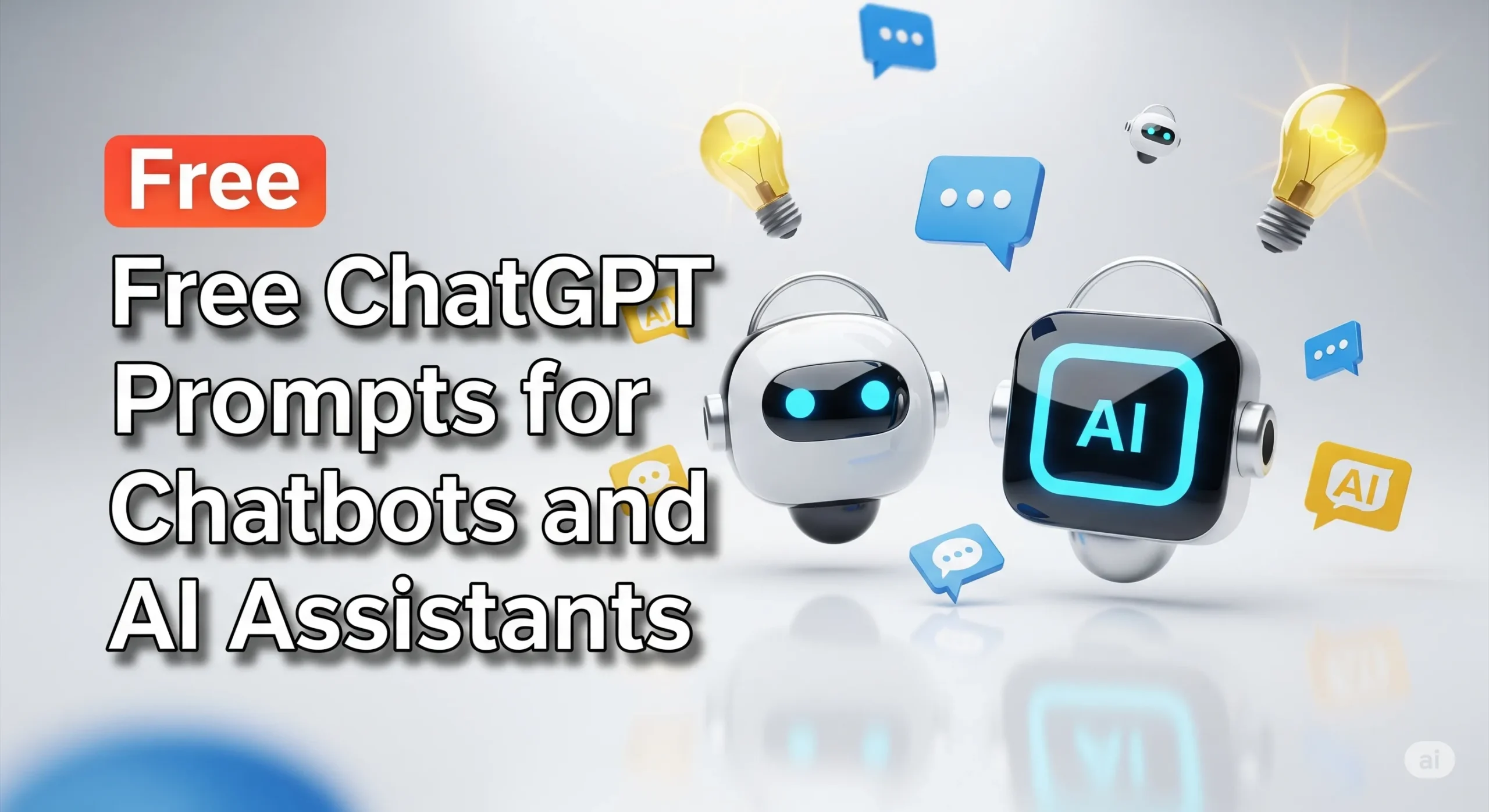 Free ChatGPT Prompts for chatbots and AI assistants bookflicker