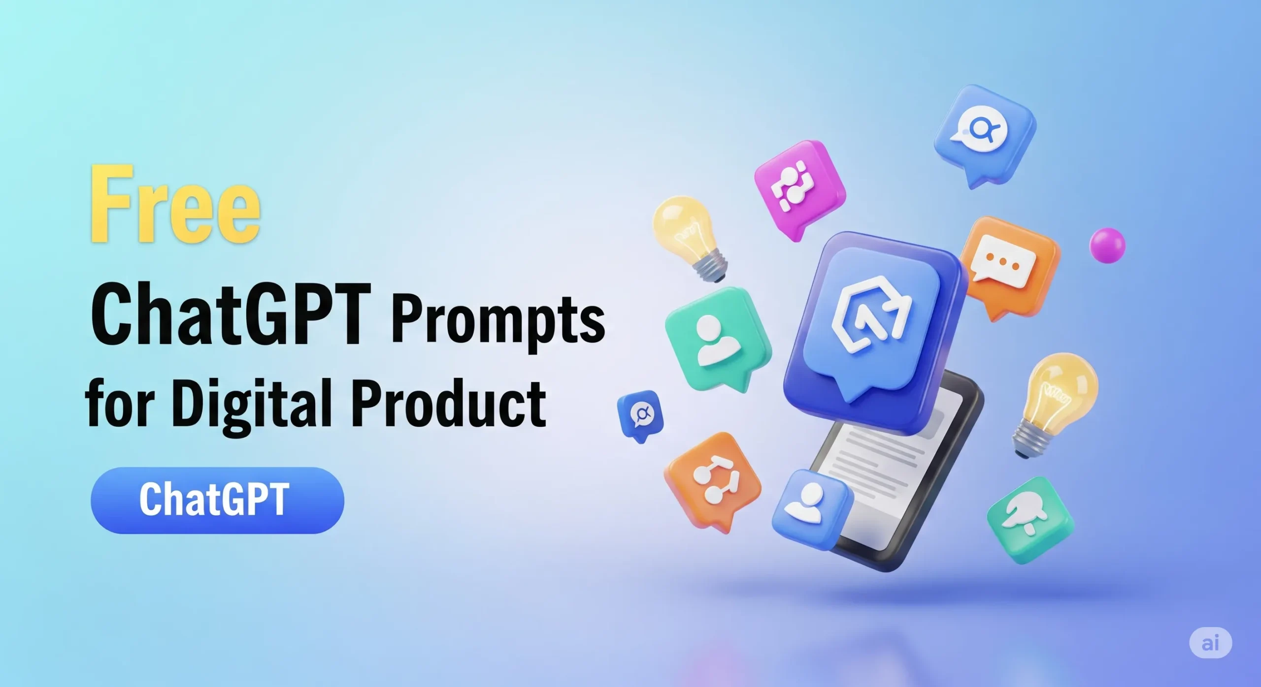 Free ChatGPT Prompts for digital products bookflicker