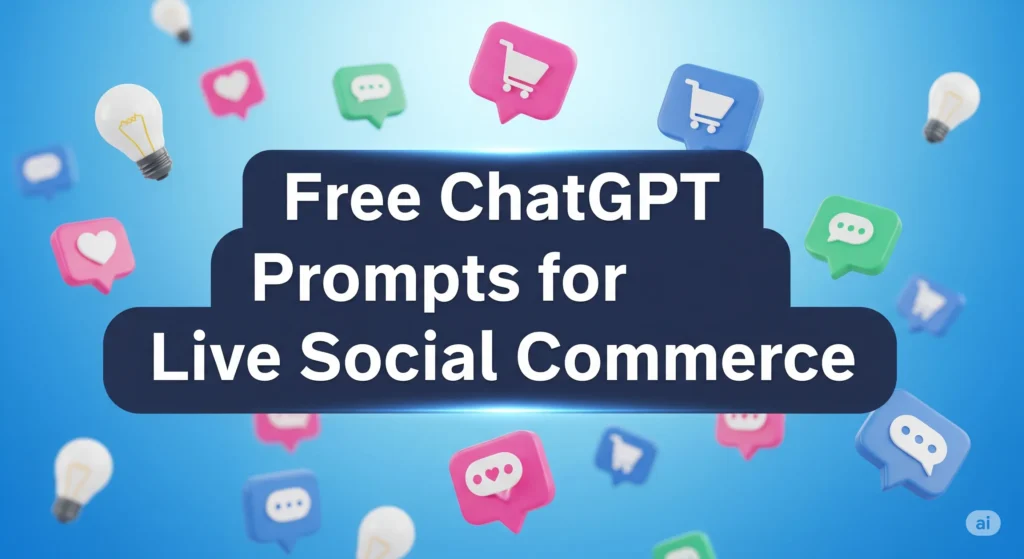 Free ChatGPT Prompts for Live Social Commerce | Tutors Bookflicker