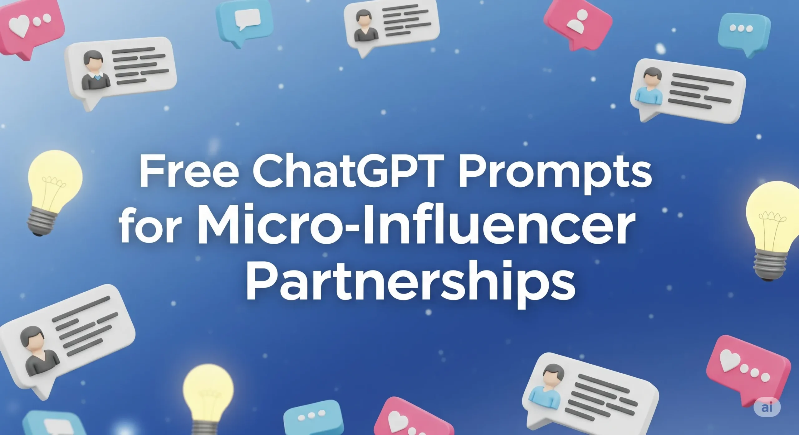 Free ChatGPT Prompts for micro influencer partnerships bookflicker