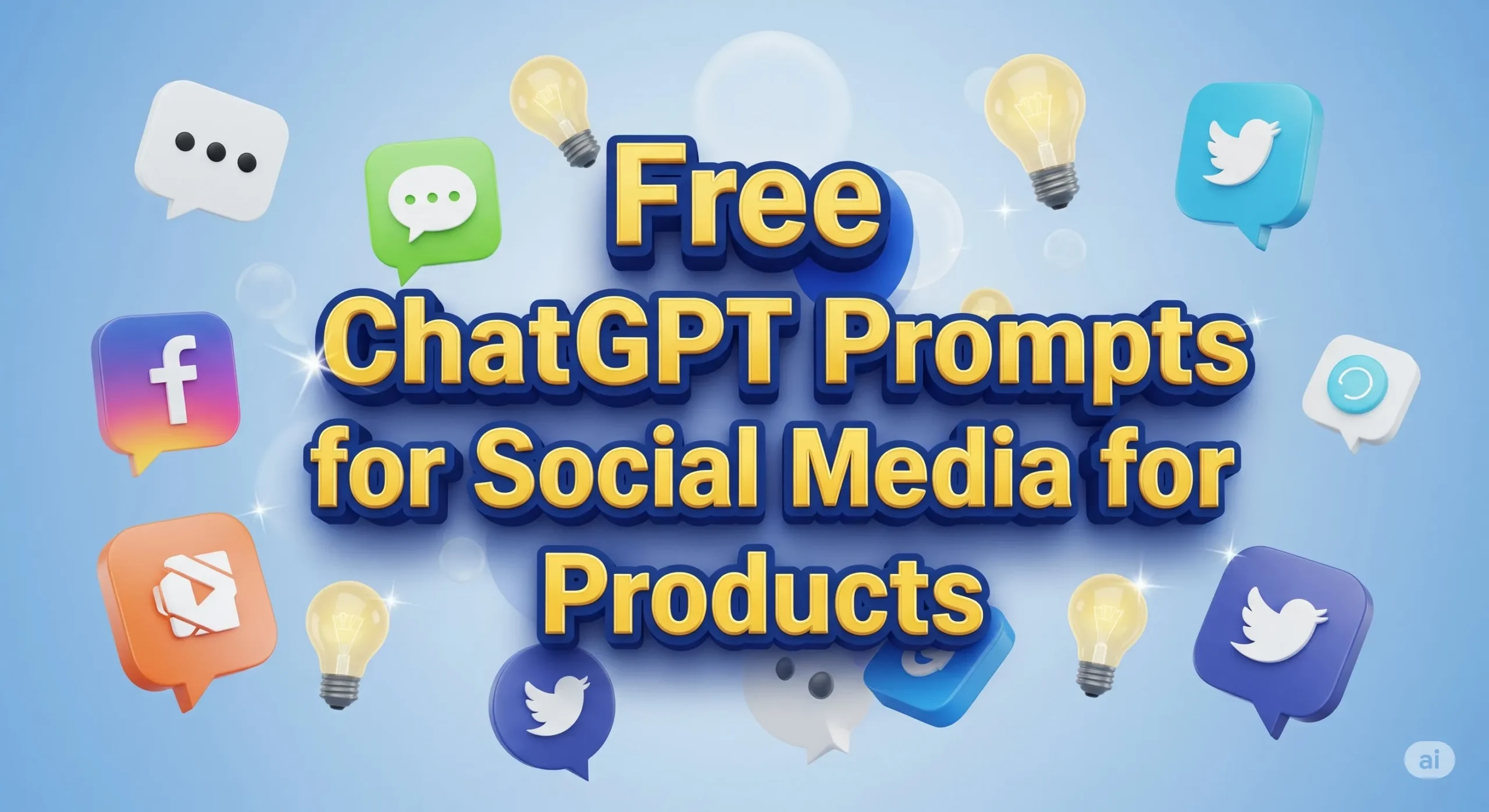 Free ChatGPT Prompts for social media products bookflicker