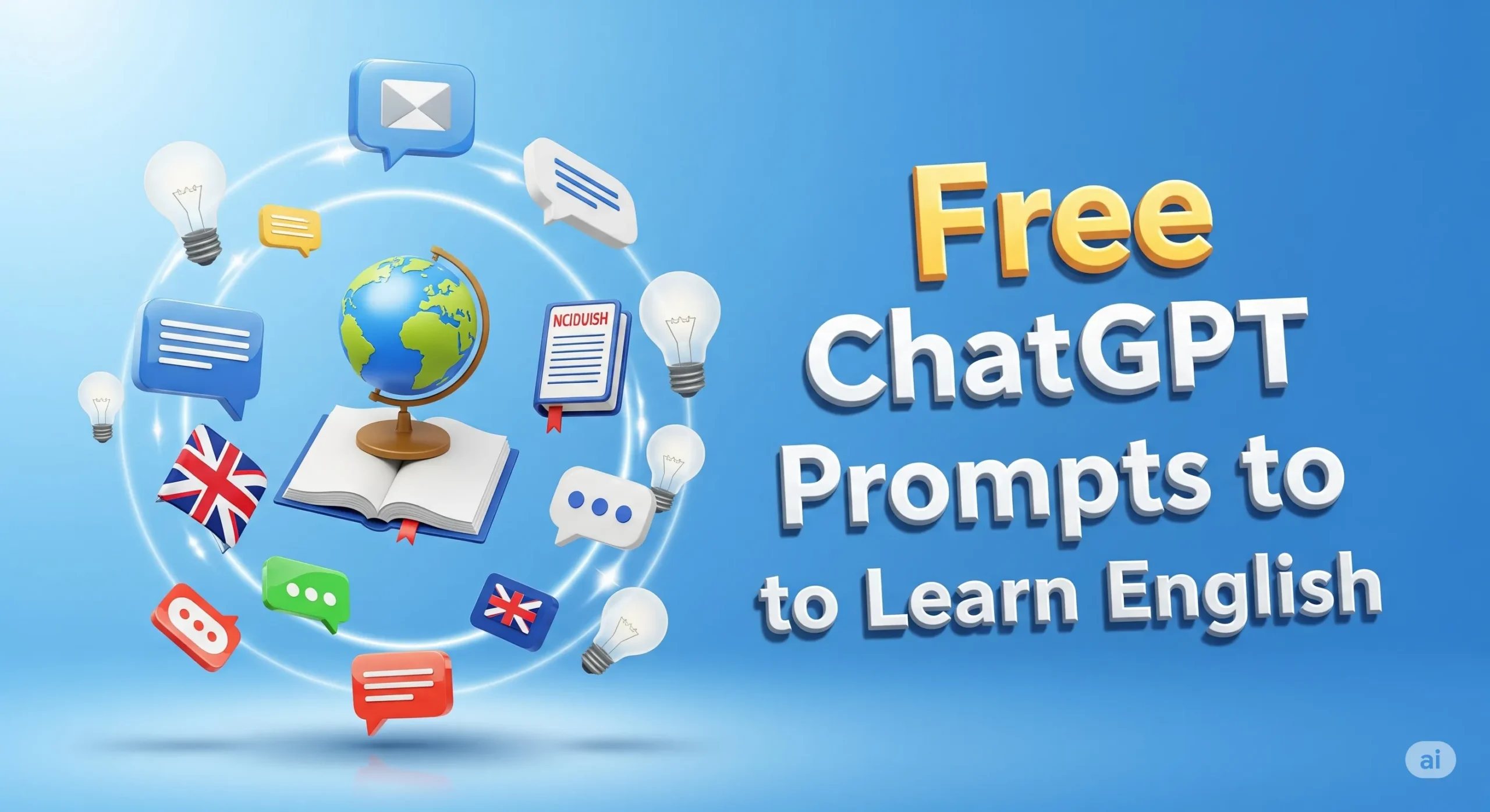 Free ChatGPT Prompts to learn english bookflicker